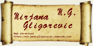 Mirjana Gligorević vizit kartica